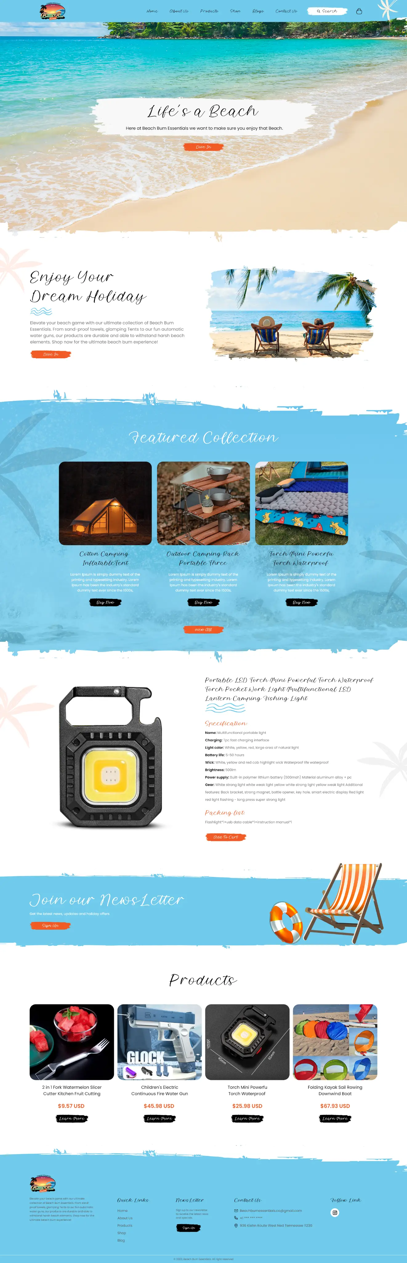 Ecommerce website design project