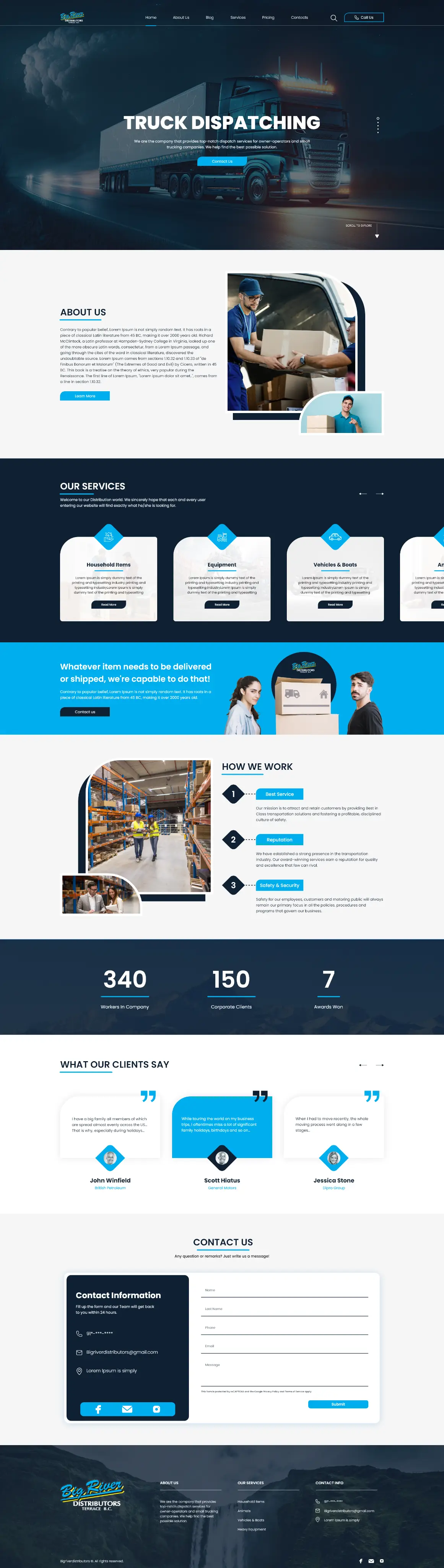 Startup website design project