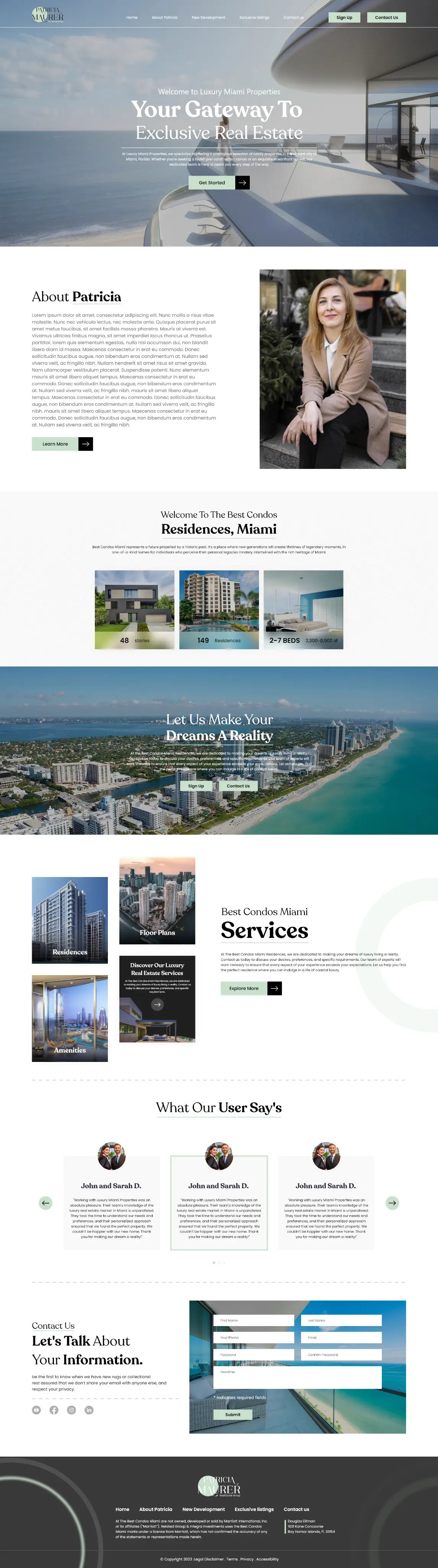 Brand launch website design project