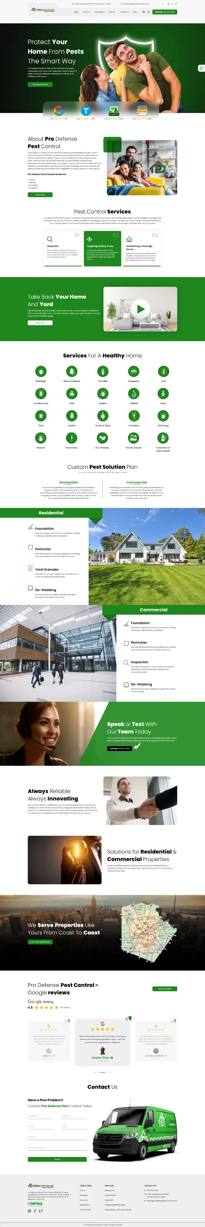 Service company website design project
